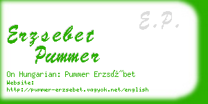 erzsebet pummer business card